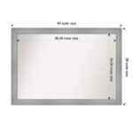 Polished Nickel Frame Wall Mirror - 40 x 28 Inch - Image 10