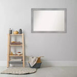 Polished Nickel Frame Wall Mirror - 40 x 28 Inch - Image 7