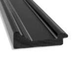24" x 30" Non-Beveled Ridge Black Wall Mirror - Image 3