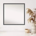 Square Framed Black Silver Wall Mirror – 27.75 x 27.75 in. - Image 6