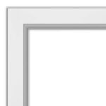 24" x 30" Non-Beveled Bathroom Wall Mirror - White Silver Frame, Rectangle, Polystyrene, Wall Mounted - Image 4