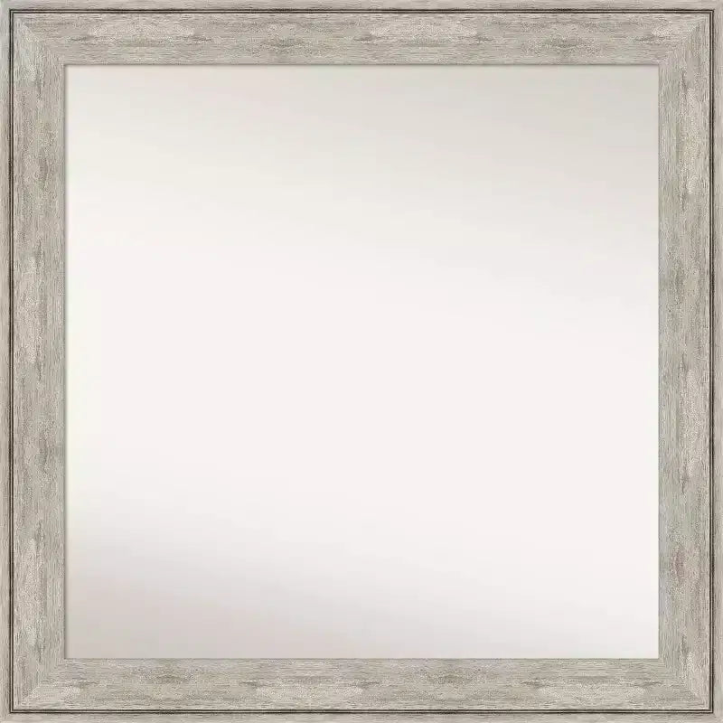 074-11-8672_1 31" x 31" Square Non-Beveled Wall Mirror with Crackled Metallic Frame - Image 1