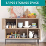 Wooden Storage Cabinet with Display Shelf and Double Doors - Image 2