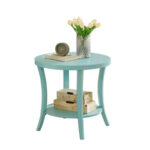 Round End Table with Display Shelf - Image 13