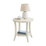 Round End Table with Display Shelf - Image 7