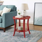 Round End Table with Display Shelf - Image 19