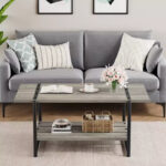 41 Inch Double Tiered Coffee Table with Storage Shelves - Image 19