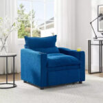 3-in-1 Convertible Sleeper Sofa Chair with Adjustable Backrest & Cup Holder - Image 12