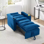 3-in-1 Convertible Sleeper Sofa Chair with Adjustable Backrest & Cup Holder - Image 13