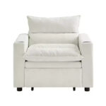 3-in-1 Convertible Sleeper Sofa Chair with Adjustable Backrest & Cup Holder - Image 2