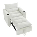 3-in-1 Convertible Sleeper Sofa Chair with Adjustable Backrest & Cup Holder - Image 6
