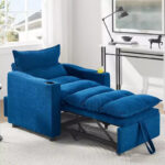3-in-1 Convertible Sleeper Sofa Chair with Adjustable Backrest & Cup Holder - Image 11