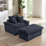 Oversized Chaise Lounge Chair with Ottoman and Pillows - Image 9