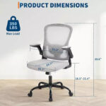 High-Back Mesh Office Chair with Adjustable Height and Flip-Up Armrests - Image 11