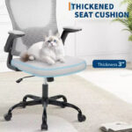 High-Back Mesh Office Chair with Adjustable Height and Flip-Up Armrests - Image 15
