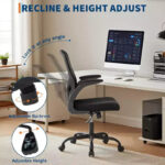 High-Back Mesh Office Chair with Adjustable Height and Flip-Up Armrests - Image 5