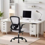 High-Back Mesh Office Chair with Adjustable Height and Flip-Up Armrests - Image 9