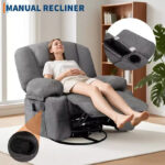 Swivel Recliner Chair with Vibration Massage and Heating Function - Image 13