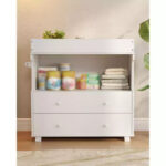 Wooden Baby Changing Table with 2 Drawers - Image 5