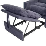 3-in-1 Convertible Velvet Sofa Chair with Adjustable Backrest - Image 23