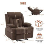 Manual Recliner Chair with Rocking Motion, Massage and Heat - Image 9
