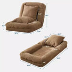 64.9'' 5-Position Adjustable Floor Sofa Bed, Upholstered Lounger for Adults & Pets, Foldable Lazy Couch - Image 18