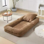 64.9'' 5-Position Adjustable Floor Sofa Bed, Upholstered Lounger for Adults & Pets, Foldable Lazy Couch - Image 24