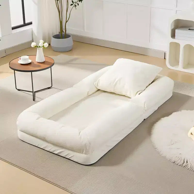 1006337026_8 64.9'' 5-Position Adjustable Floor Sofa Bed, Upholstered Lounger for Adults & Pets, Foldable Lazy Couch - Image 1