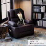 Manual Recliner Chair for Adults - PU Leather Single Sofa with Wide Seat for Living Room - Image 15