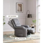 Manual Recliner Chair for Adults - PU Leather Single Sofa with Wide Seat for Living Room - Image 19