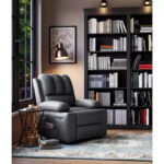 Manual Recliner Chair for Adults - PU Leather Single Sofa with Wide Seat for Living Room - Image 21