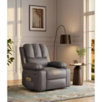 Manual Recliner Chair for Adults - PU Leather Single Sofa with Wide Seat for Living Room - Image 22