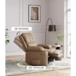 Manual Recliner Chair for Adults - PU Leather Single Sofa with Wide Seat for Living Room - Image 27