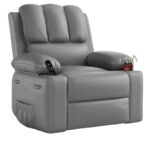 Manual Recliner Chair for Adults - PU Leather Single Sofa with Wide Seat for Living Room - Image 17