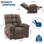 Rocking Recliner Chair with Massage and Heat Function, 2 Side Pockets - Image 11