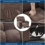 Rocking Recliner Chair with Massage and Heat Function, 2 Side Pockets - Image 12