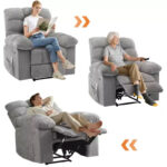 Rocking Recliner Chair with Massage and Heat Function, 2 Side Pockets - Image 16