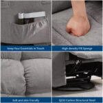 Swivel Rocking Recliner Chair with Massage and Heating – Upholstered Linen - Image 11