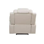 Power Recliner Chair, Electric Leather Reclining Chair with USB Charging, Storage & Cup Holder for Living Room, White - Image 4