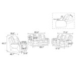 Power Recliner Chair, Electric Leather Reclining Chair with USB Charging, Storage & Cup Holder for Living Room, White - Image 5