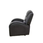 Power Recliner Chair with Adjustable Backrest – Faux Leather, Black - Image 5