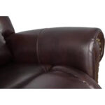 Manual Recliner Chair, Breathable Leather Reclining Chair with Adjustable Backrest for Living Room, Espresso - Image 6