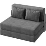 76-Inch Convertible Sofa Bed - 4-in-1 Folding Sleeper Loveseat with Corduroy Upholstery