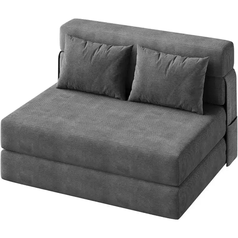 1006787202_1 76-Inch Convertible Sofa Bed - 4-in-1 Folding Sleeper Loveseat with Corduroy Upholstery - Image 1