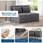 76-Inch Convertible Sofa Bed - 4-in-1 Folding Sleeper Loveseat with Corduroy Upholstery - Image 6