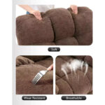 Rocking Recliner Chair, 360 Swivel Rocker, Single Sofa, Extra Wide Manual Recliner, Chenille Upholstery - Image 14