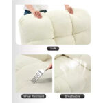 Rocking Recliner Chair, 360 Swivel Rocker, Single Sofa, Extra Wide Manual Recliner, Chenille Upholstery - Image 6