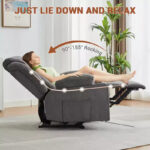 Massage Rocker Recliner Chair with Side Pockets and Cup Holder - Image 15
