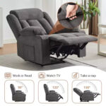 Massage Rocker Recliner Chair with Side Pockets and Cup Holder - Image 17