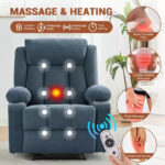 Massage Rocker Recliner Chair with Side Pockets and Cup Holder - Image 2